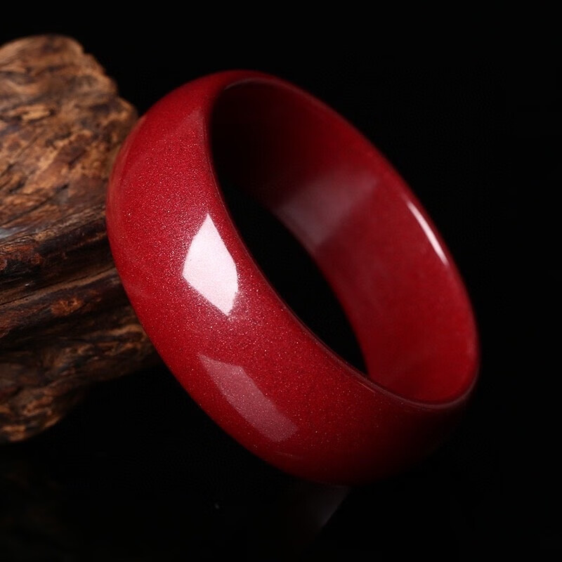 关辰原矿加宽朱砂紫金砂手镯女款转运本命年新年手镯内径56mm