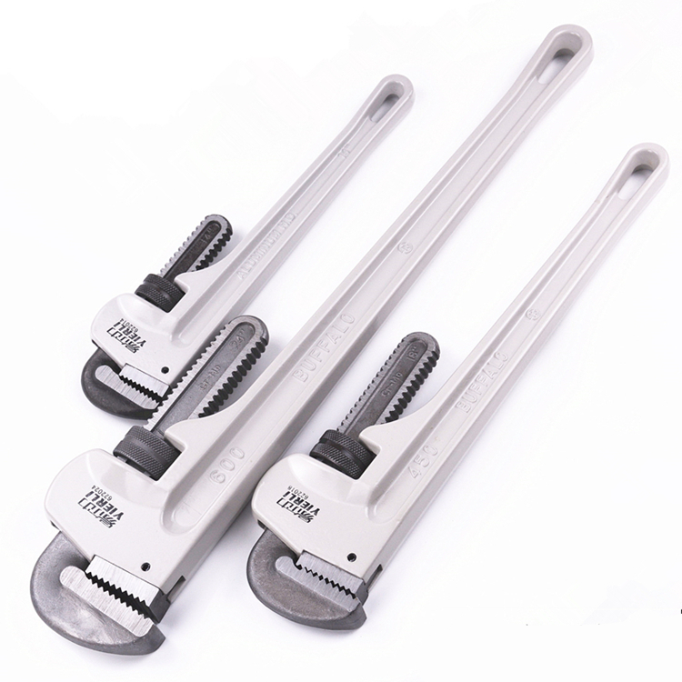 铝合金柄管子钳水管钳圆管水电安装工具管子扳手油田专用钳 10寸 250