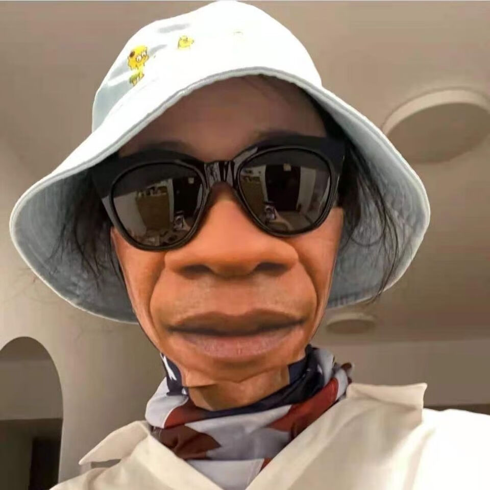 新品搞怪口罩抖音抖音奥巴马搞笑人脸仿真3魔术头巾恶搞面巾口罩防晒