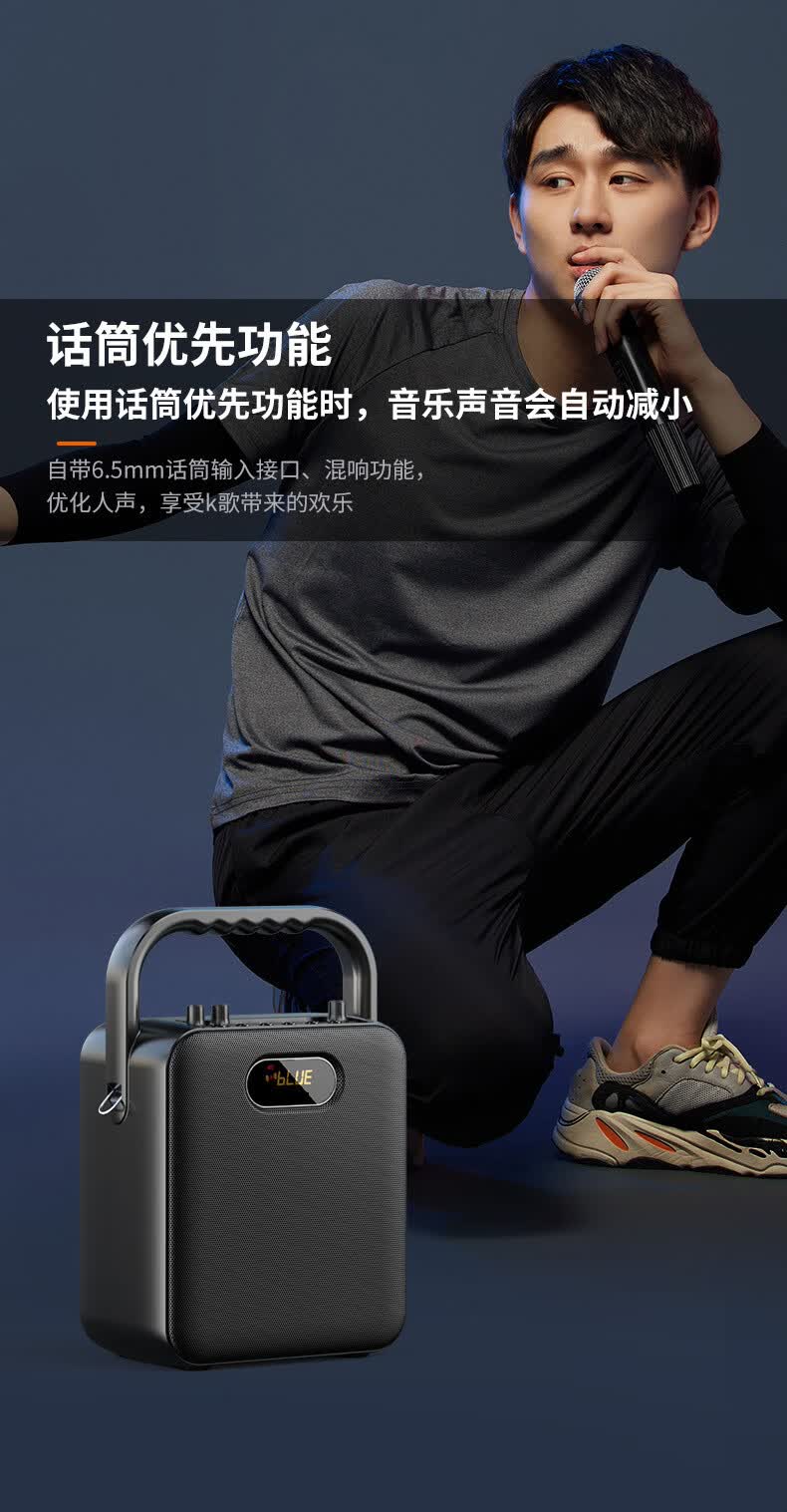 赛达卡拉ok音响便携式广场舞蓝牙音响户外音箱k歌大功率大音量一体机