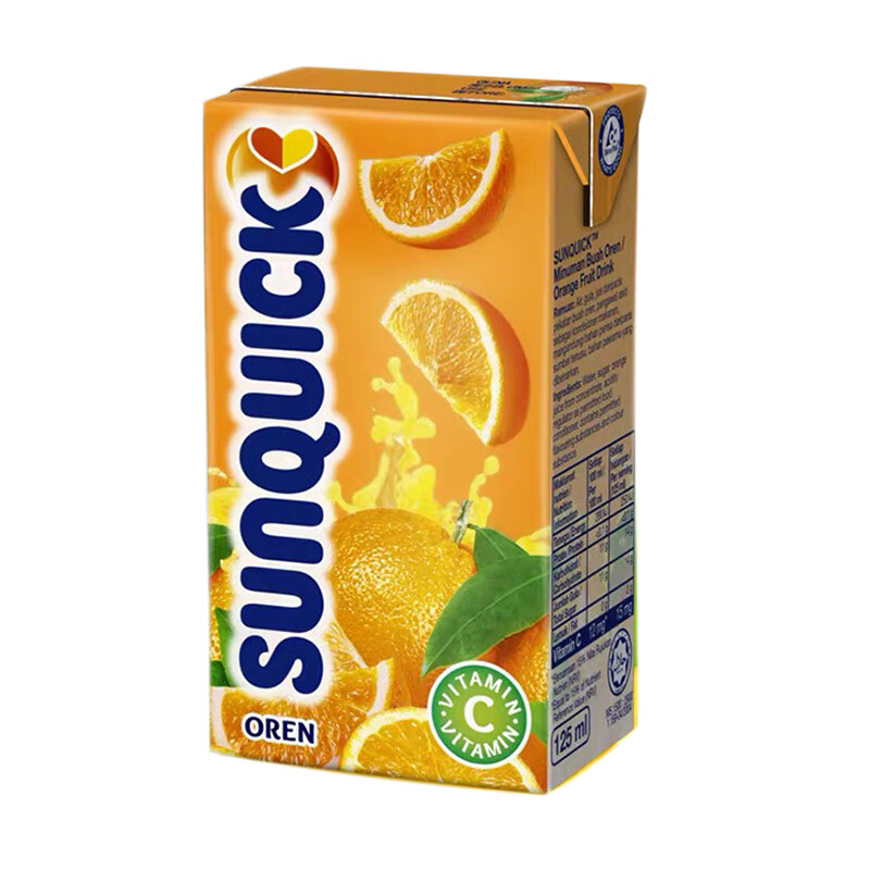 果汁饮料迷你小包装125ml24瓶橙汁混拼1箱2口味橙汁苹果