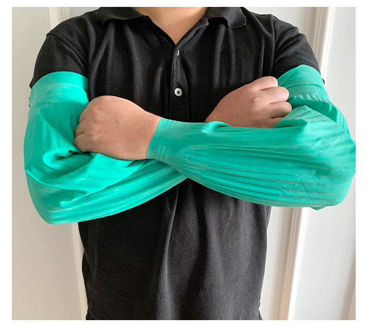 曼茵猴 乳胶袖套防水防油耐磨劳保男工作皮套袖橡胶护袖厨房水产女