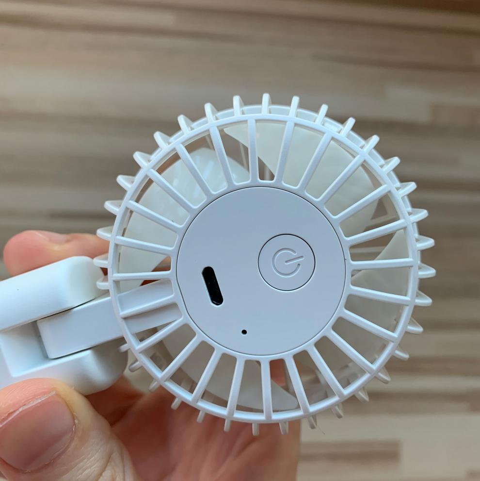 无印便携式良品风扇手持usb充电迷你型随身小风扇白黑色便携手持风扇