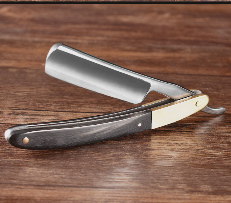 理发刮胡刀老式手动削发刀架剃刀刮眉刀两用剃刀剃须刀刮脸剃头刀竹取