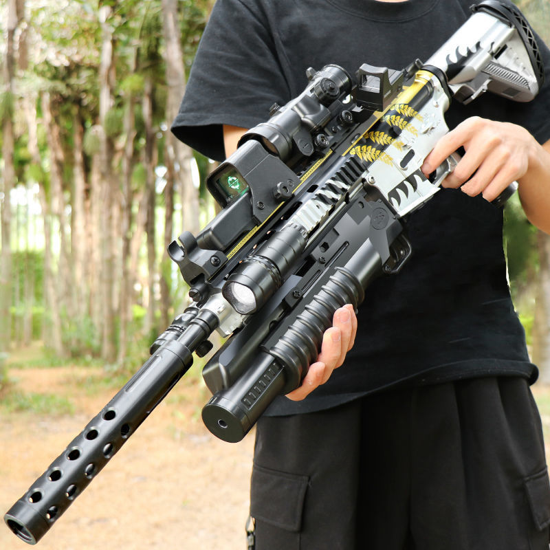 m416突击步抢软弹枪儿童玩具枪男孩电动连发吃鸡和平精英冲锋枪 电动