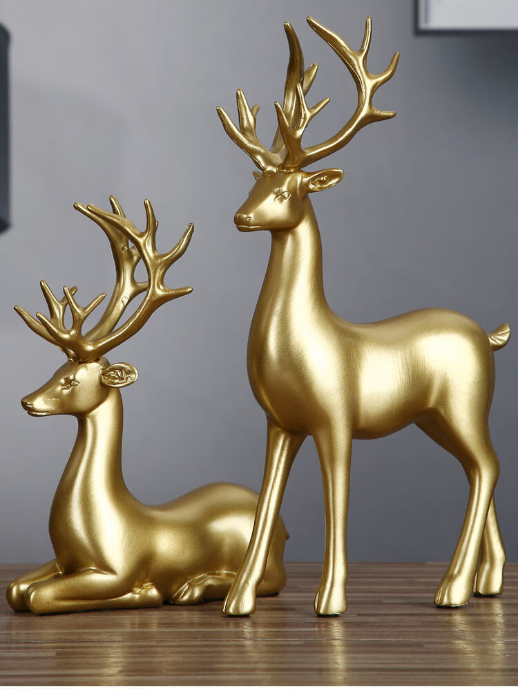 麋鹿客厅酒柜上的装饰品酒架摆件家居创意电视柜乔迁礼物玄关小号灵动