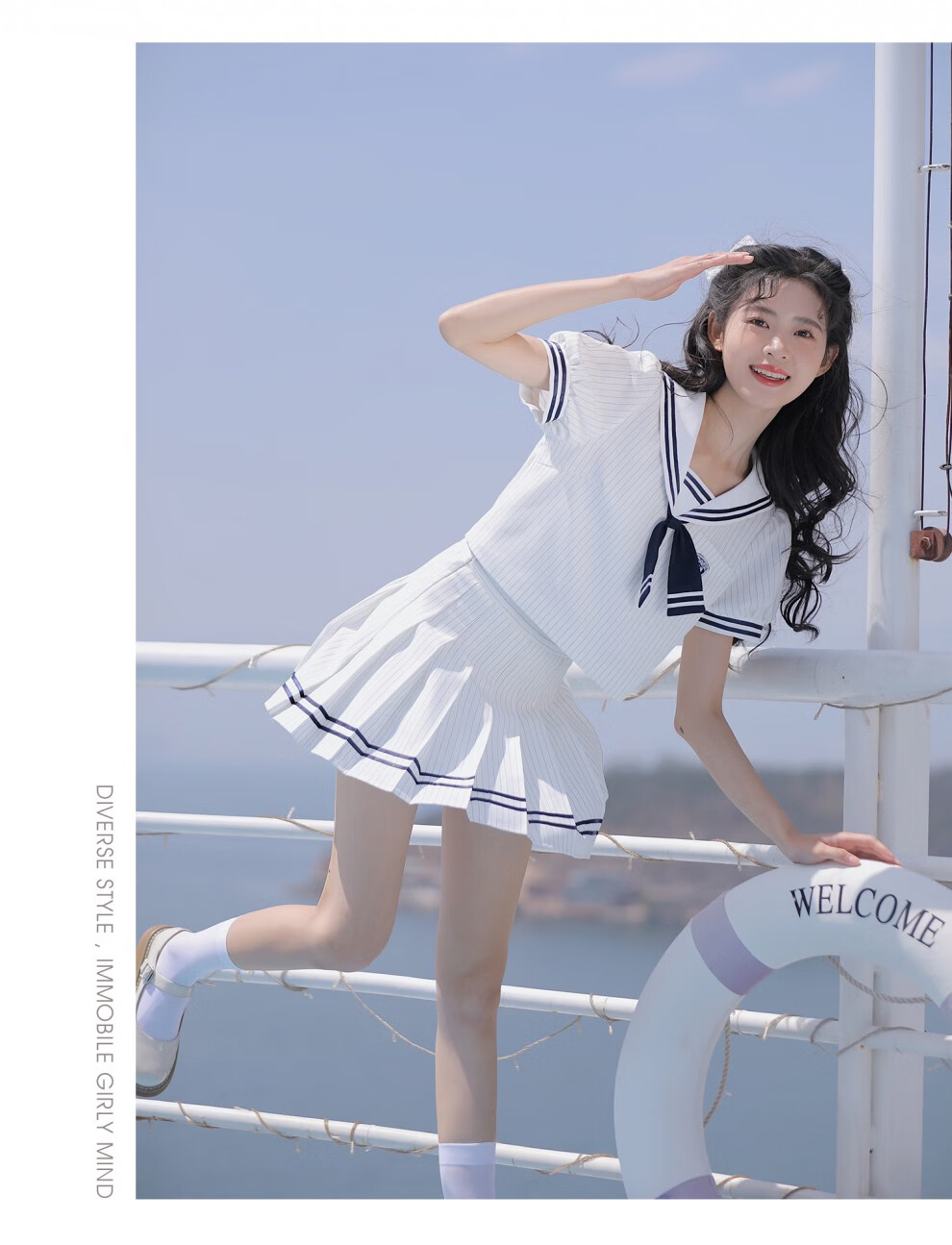 jk初中学生高中女生不良少女水手服海军风甜美套装裙日