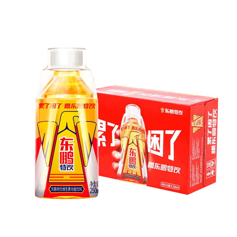 东鹏特饮 维生素功能饮料250ml*6瓶 近期新货 250ml金瓶*24(扫码红包)