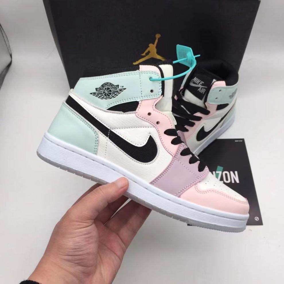 【现货速发】抖音同款莆田纯原高版本新款aj1复活节马卡龙高帮高品质