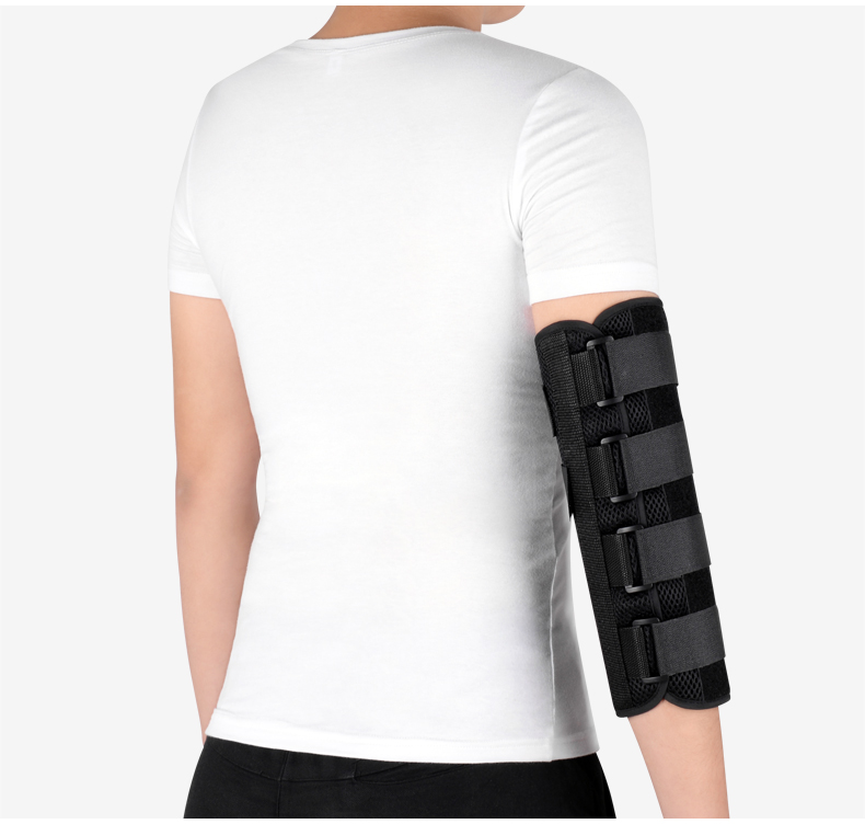 肘关节固定支具上肢护具夹板代替石膏手臂脱臼固定支架黑色左右通用s