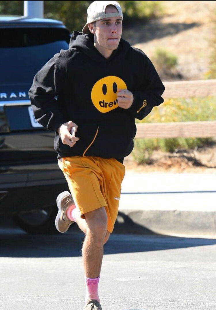 bluewordfog高街drew house justin笑脸贾斯汀比伯同款情侣长袖卫衣