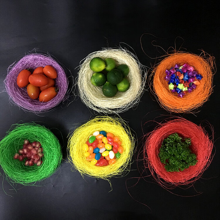 摆盘装饰麻丝金丝仿真鸟巢鸟窝 创意冷菜 意境菜盘饰工具凉菜盘 鸟窝