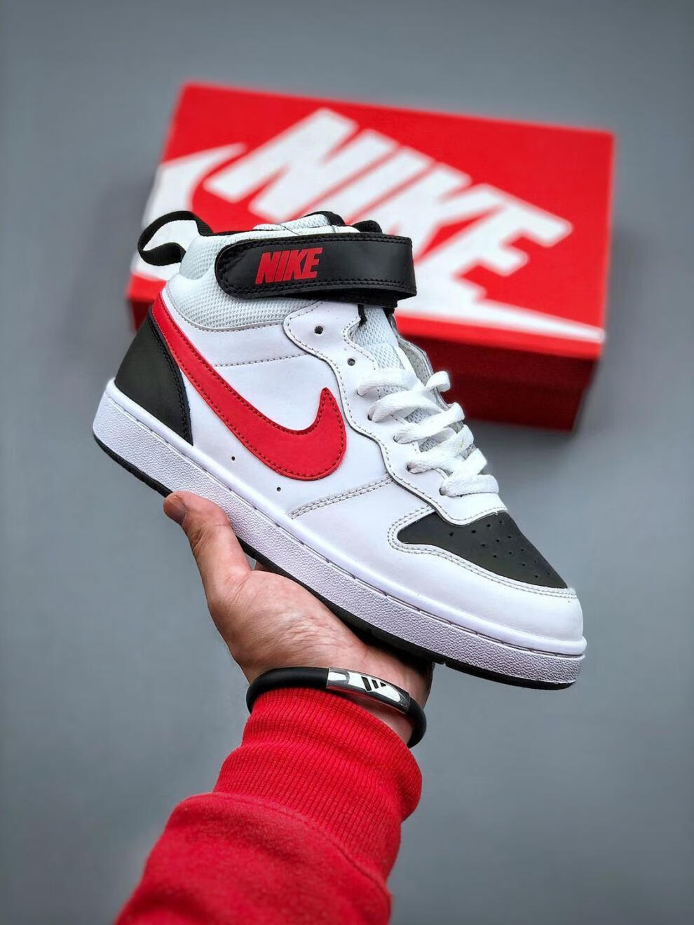 耐克旗舰官方同款纯原court mid 蓝白小黑曜石 中帮耐磨透气时尚百搭