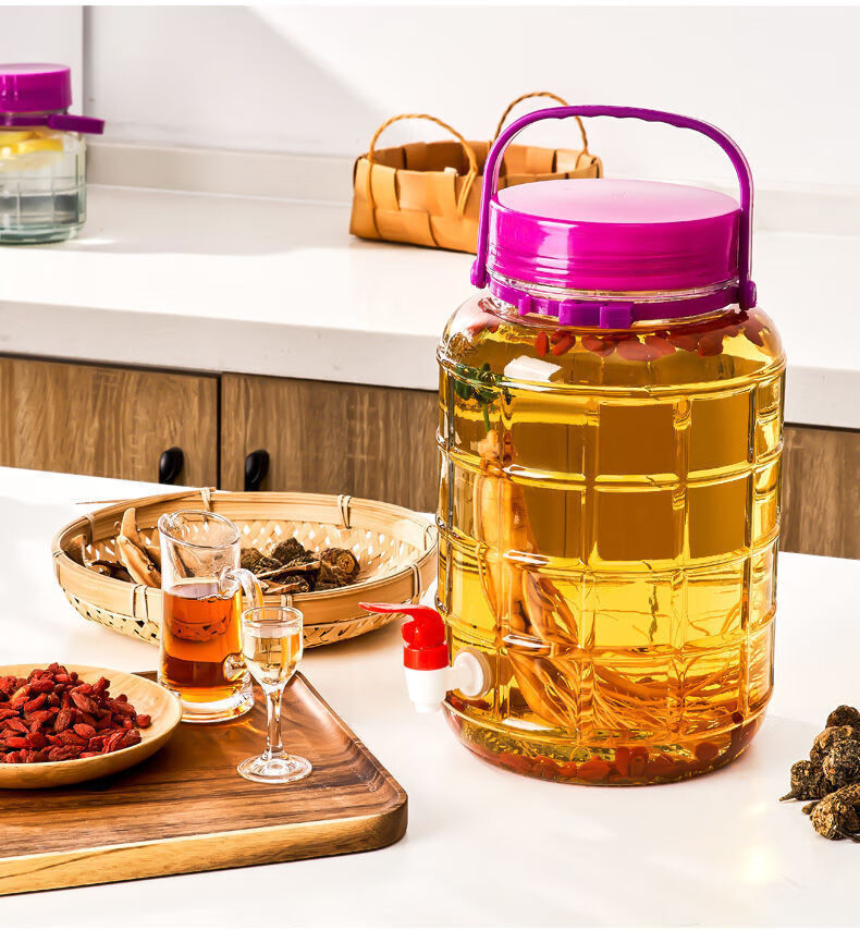 泡酒专用瓶家用加厚大容量带盖密封玻璃酒坛玻璃罐咸菜罐泡菜坛子活动