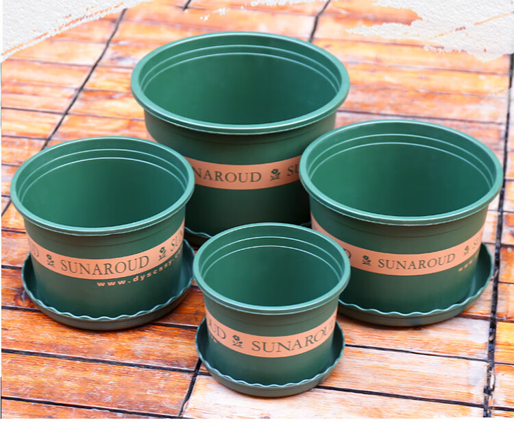 长盛塑业矮胖加仑花盆阳台月季玫瑰绿萝通用圆形塑料花盆特大花盆高款