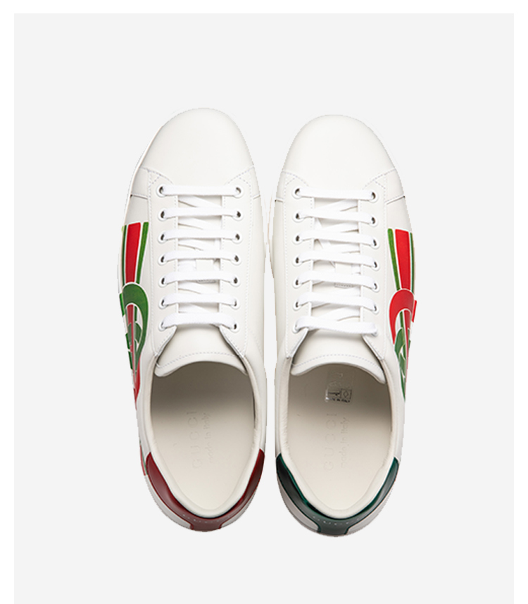 买手代购古驰gucci运动鞋ace系列男士平底双g印花休闲小白鞋576136a38