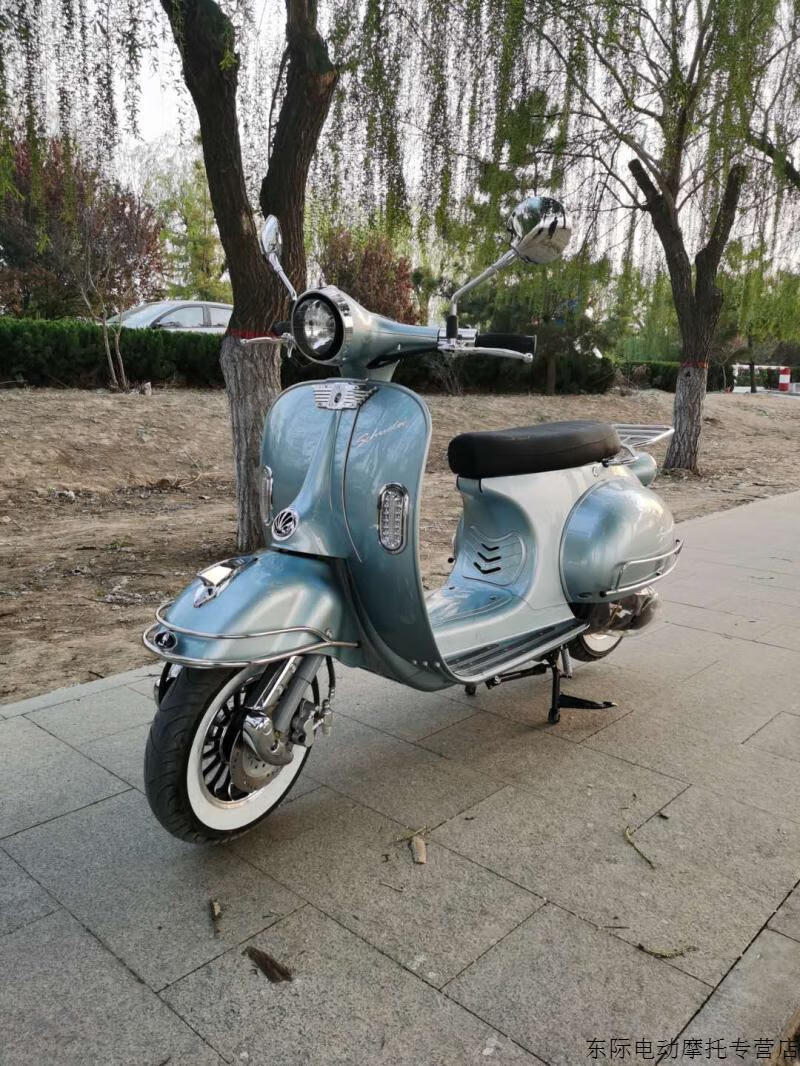 大黄蜂150cc复古vespa罗马假日大龟王踏板摩托车可上牌 深灰色【图片