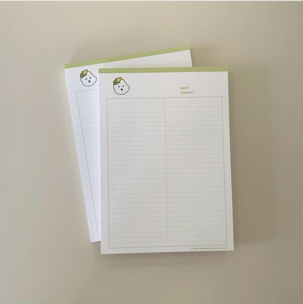 富诗米sulbbange可爱b5新品学习网格拍纸本 【分装50±张】玉米小狗