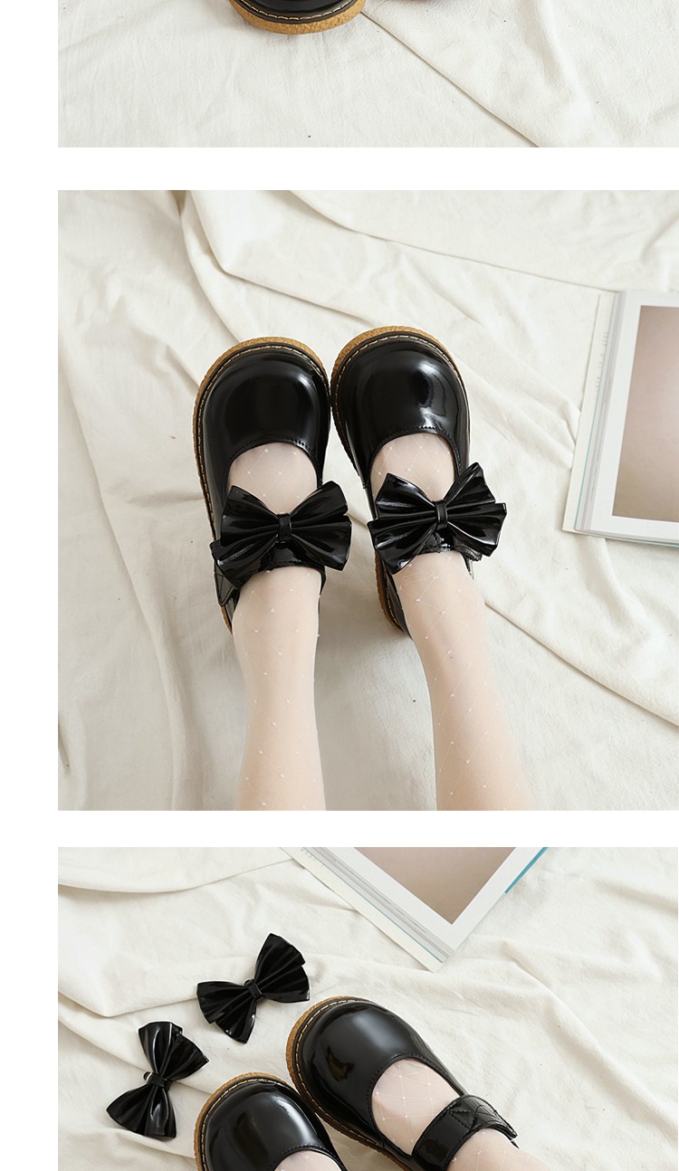 森 马同款基础款lolita大头鞋软妹日系jk制服鞋学生丑萌可爱厚底