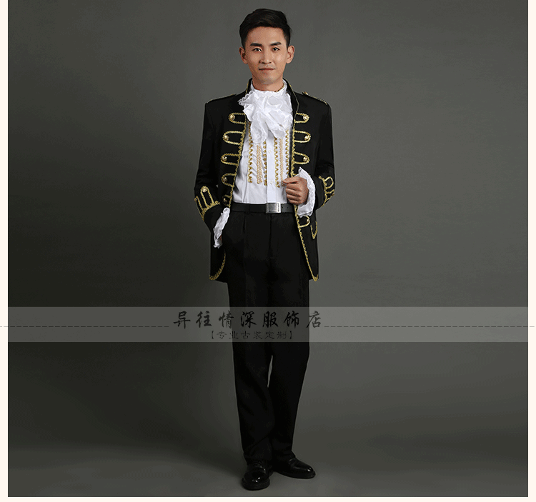 ollymurs欧式宫廷装欧洲宫廷礼服王子服罗密欧宫廷服装爵士服演出服装