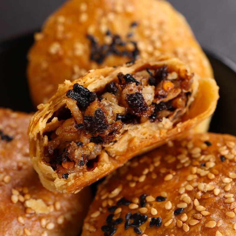 手工金华梅干菜肉酥饼特产大个烧饼网红小吃休闲零食传统糕点2包大饼