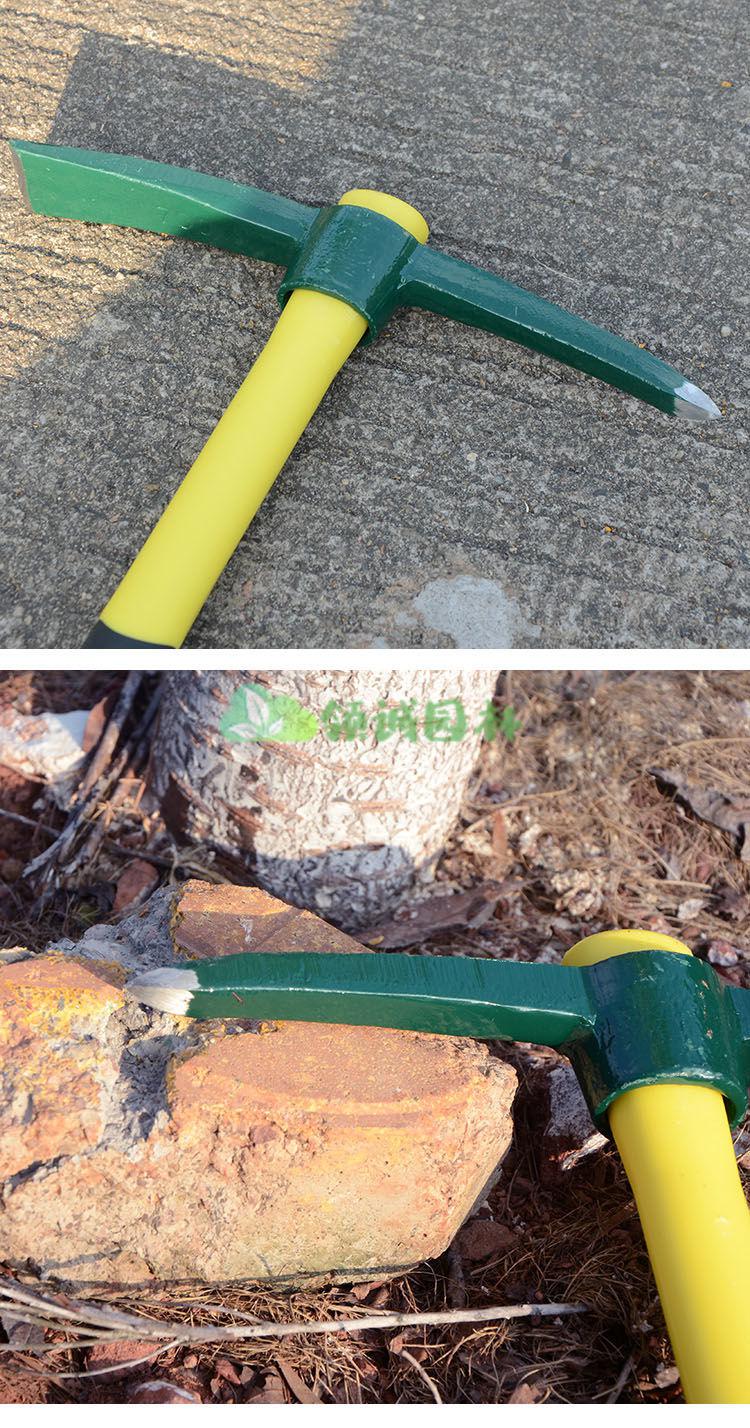 钢镐大小号军镐工兵十字镐鹤嘴小锄头挖笋小镐户外木质小洋镐立始147