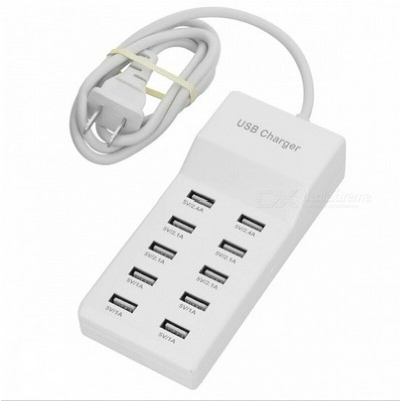 定制10口快速多口usb充电器10a安卓手机平板智能插座快充插头多孔24a