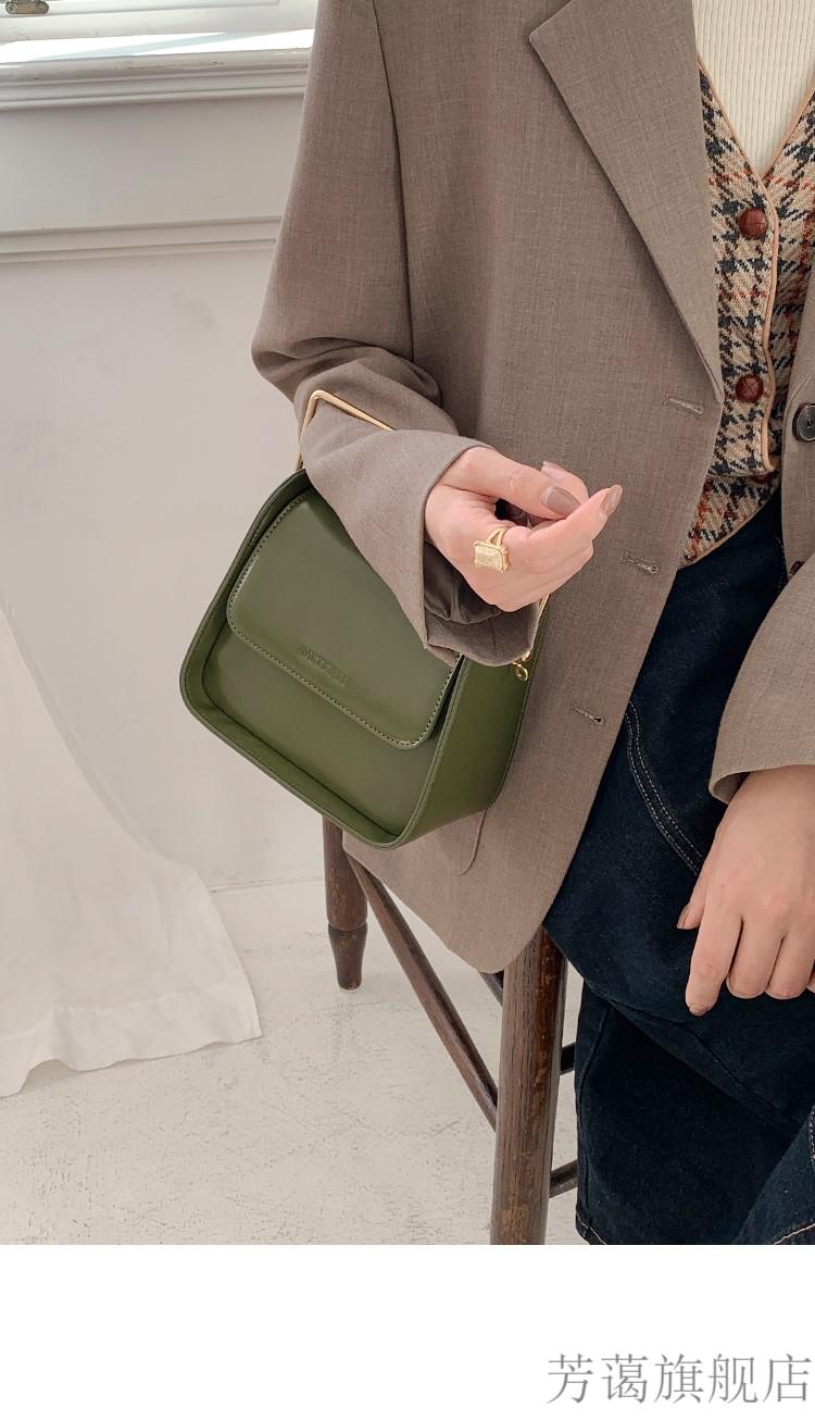 micocah轻复古女包手提小方包复古女包斜挎原创百搭感夏季 柚木棕