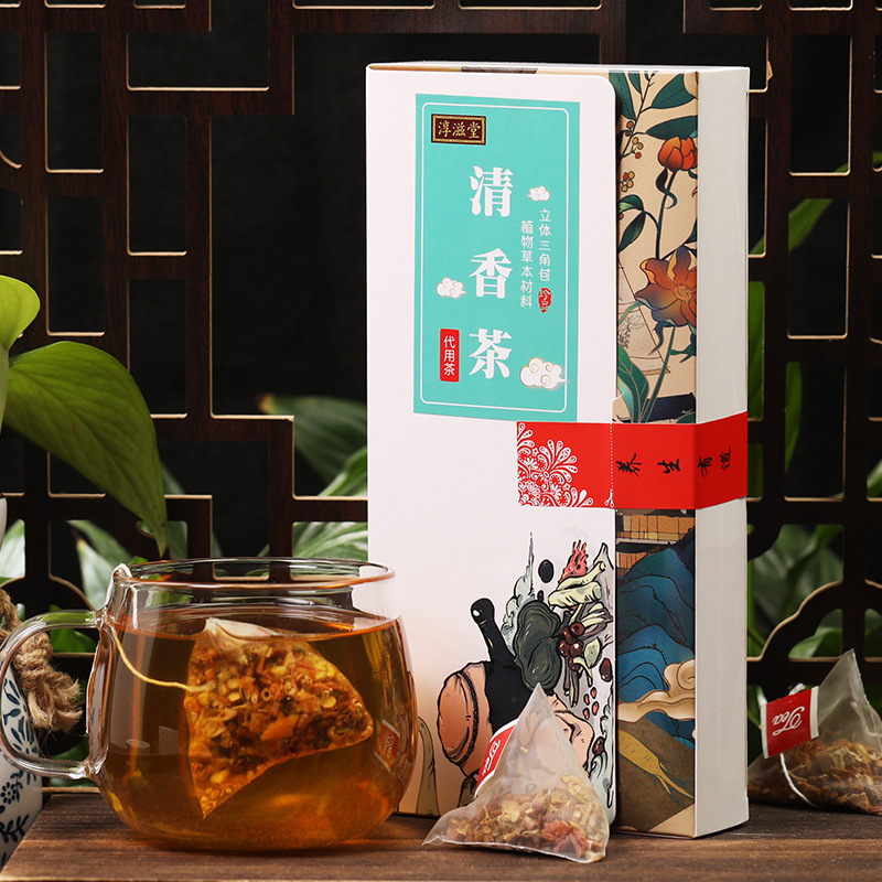 淳滋堂清香茶藿香茉莉花薄荷甘草组合代用袋泡茶花草茶淳滋堂扁盒清香