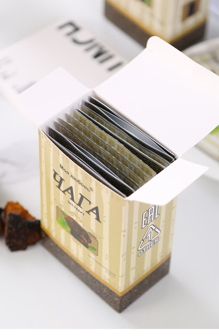 进口桦褐孔菌天然男性西伯利亚白桦茸 浓缩液六盒(60袋)优惠价【图片