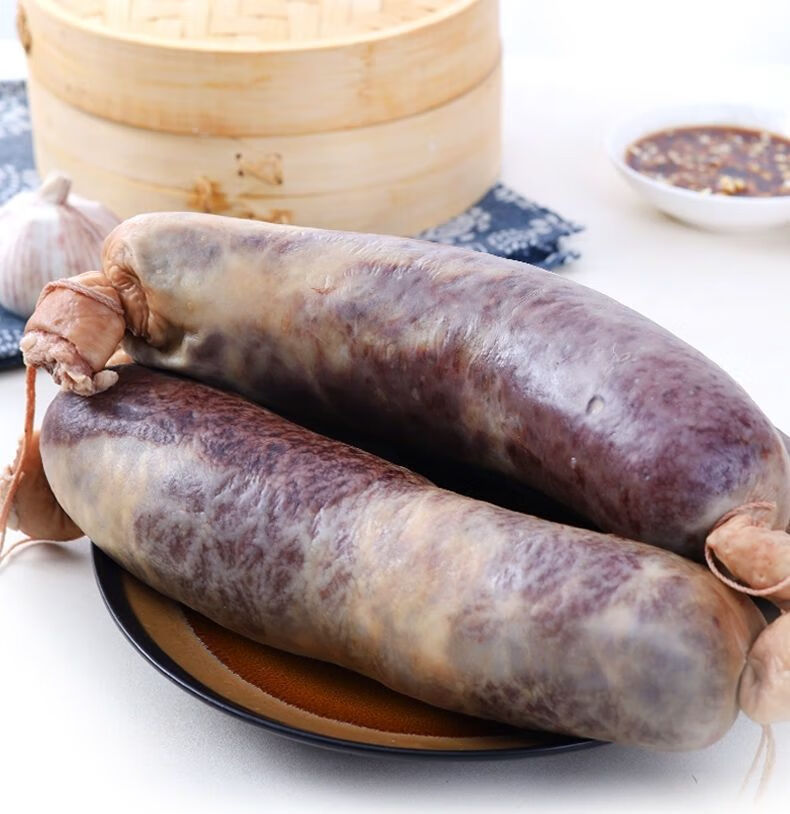 正宗东北特产农家荞面血肠吉林松原荞面肠猪血肠现灌现发二斤荞面肠