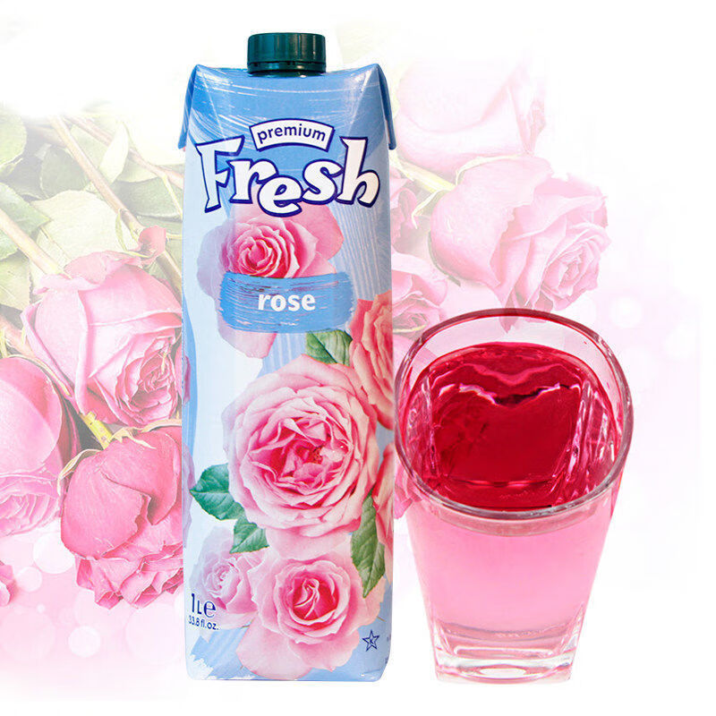 fresh鲜芬玫瑰汁鲜芬果汁饮料玫瑰汁复原果汁保加利亚进口大包装饮品1