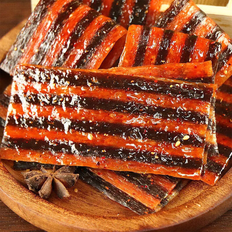 文君斑马肉麻辣小吃8090后儿时怀旧零食网红面筋辣条辣片华盛买15包赠