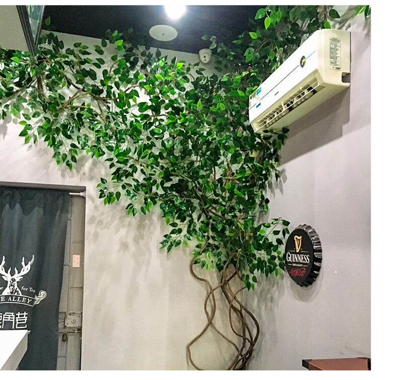 仿真树藤树叶树枝假叶子客厅室内绿植藤蔓假花藤条吊顶植物墙装饰 过