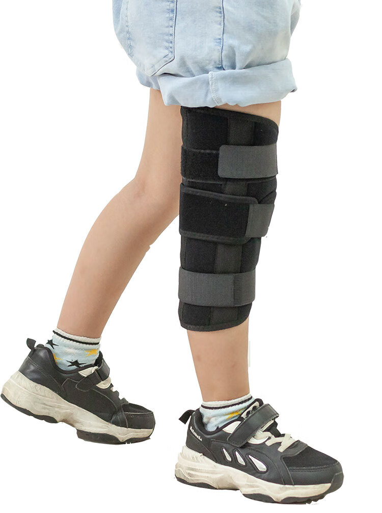 儿童膝关节固定支具下肢支架半月板康复膝盖髌骨石膏护具护膝小童l