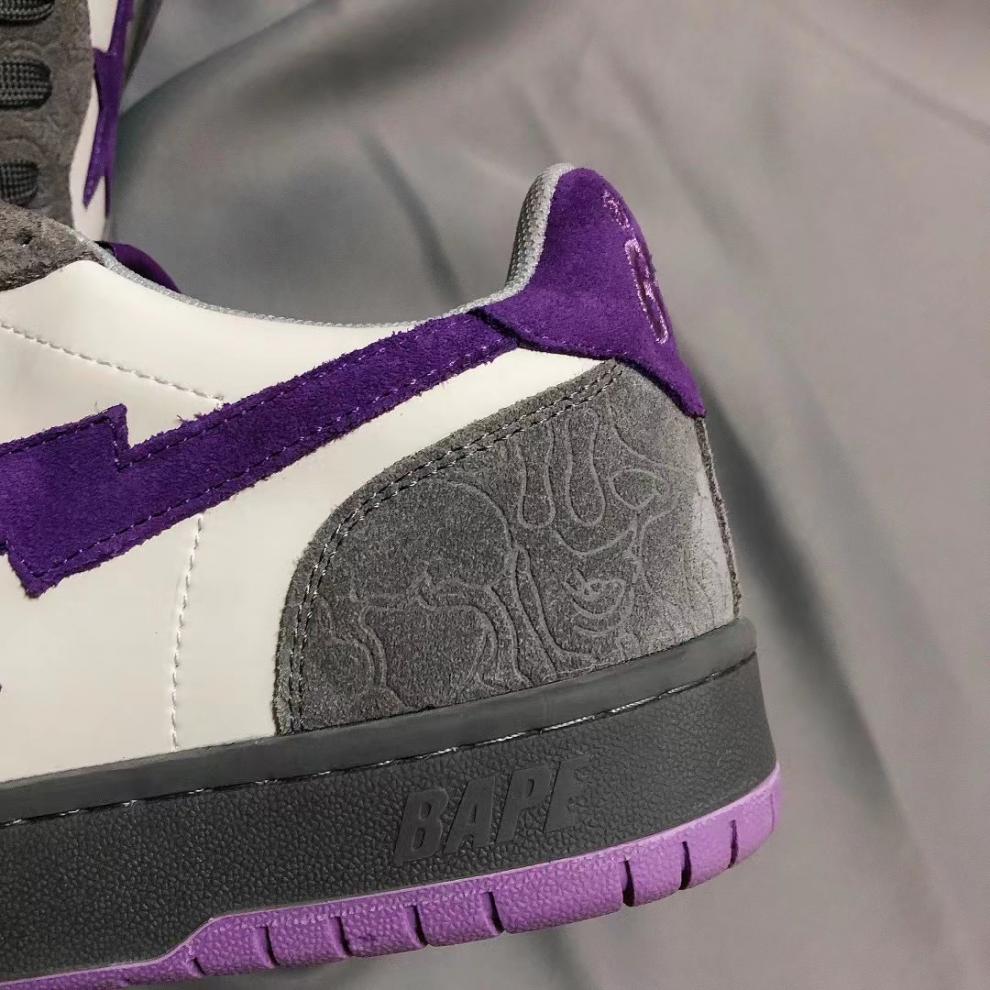 【官方自营旗舰店】bapesta sk8 court dunk鞋子vibe撞色流星灰紫绿