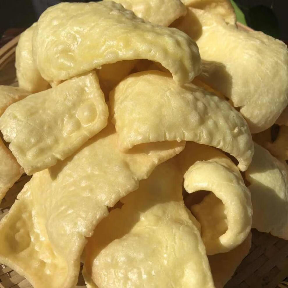 定南烫皮江西赣南特产沙炒厚烫皮龙南信丰定南安远地方小吃香脆酥蒜香