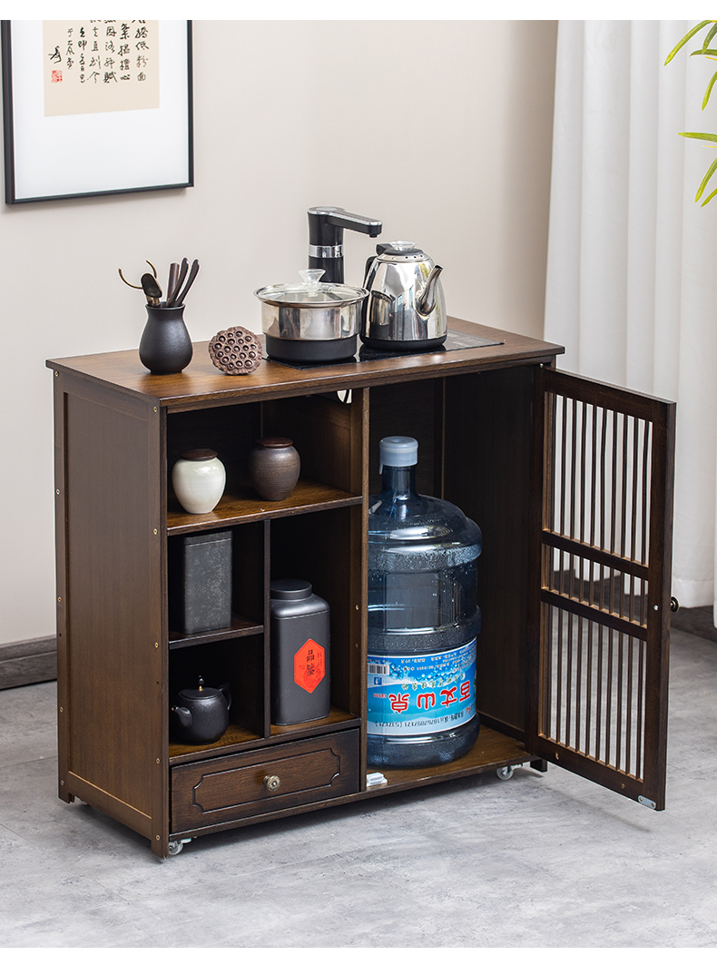 客厅家用泡茶车小型茶台置物架全自动烧水泡茶一体茶水柜豪华茶柜光面