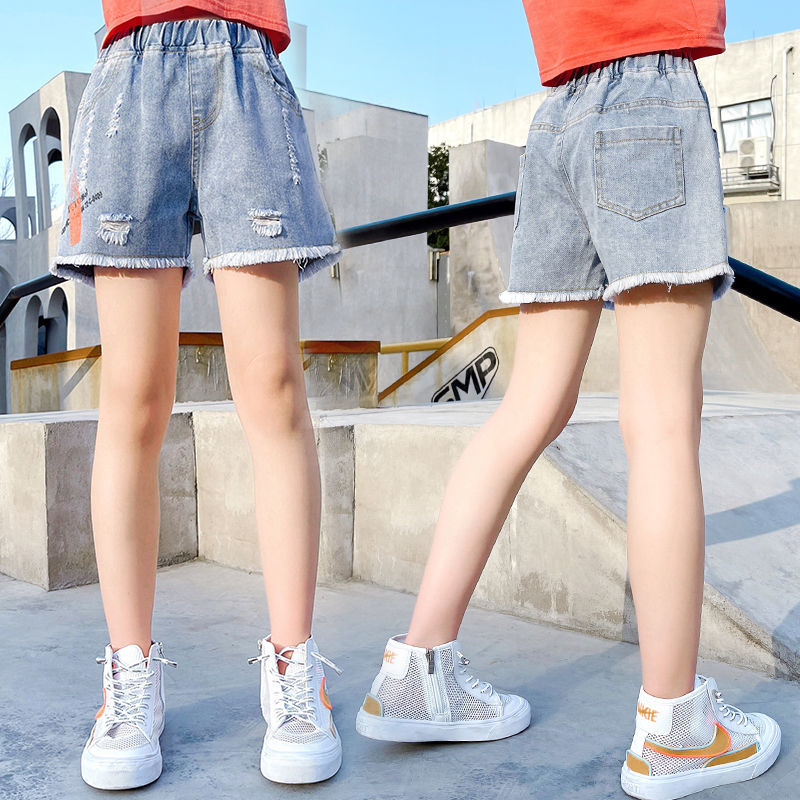 艾诺轮女童短裤外穿夏7-12岁初中生女孩夏装洋气韩版中大童学生夏季