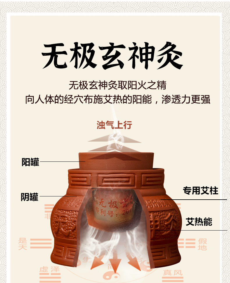 成人艾灸罐陶瓷家用神灸悬灸 二号神灸罐配套艾柱[24柱]【图片 价格