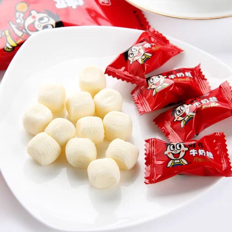 旺仔牛奶糖袋装整箱结婚礼喜糖批发软糖果零食欢迎光临谢谢大家旺仔
