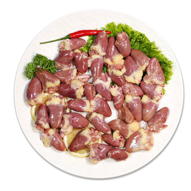 新鲜鸡心生鸡心鸡心眼冷冻烤卤鸡心串整箱鸡内脏免洗冷冻批发福茹洲