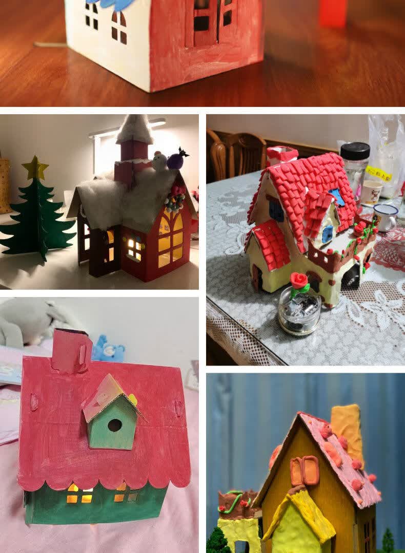 手工民居建筑模型3d立体拼图手工儿童拼插世界中国现代新民居纸模拼装