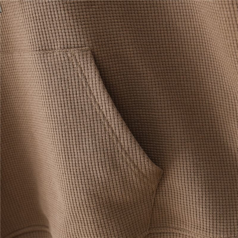 dazzl衣服风格华夫格连帽卫衣女2022年春季秋薄款宽松韩版ins百搭上衣