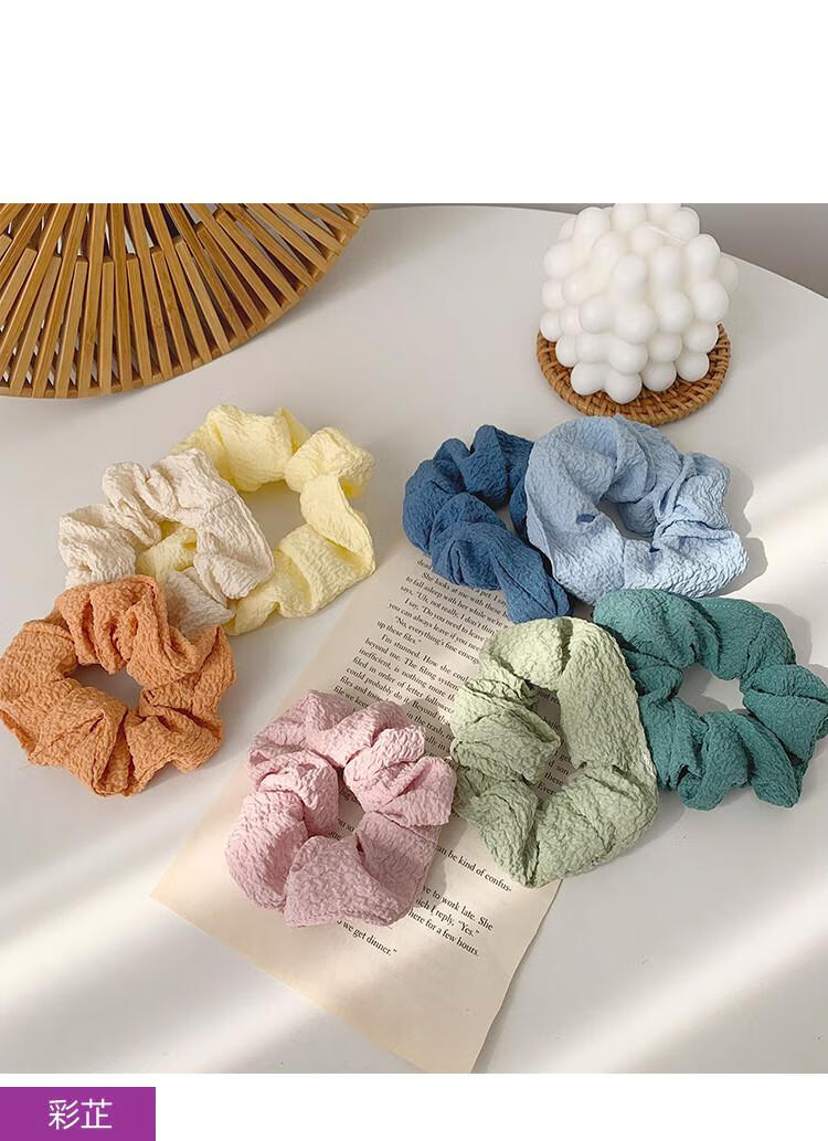 彩芷3件套闺蜜装肥肠圈头绳女大肠发圈网红法式少女ins粗扎马尾发饰酒