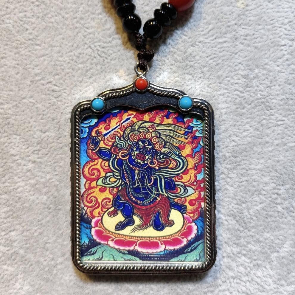 不动尊菩萨不动明王布芯佛牌属鸡本命佛八大守护神项链全国 生日礼物