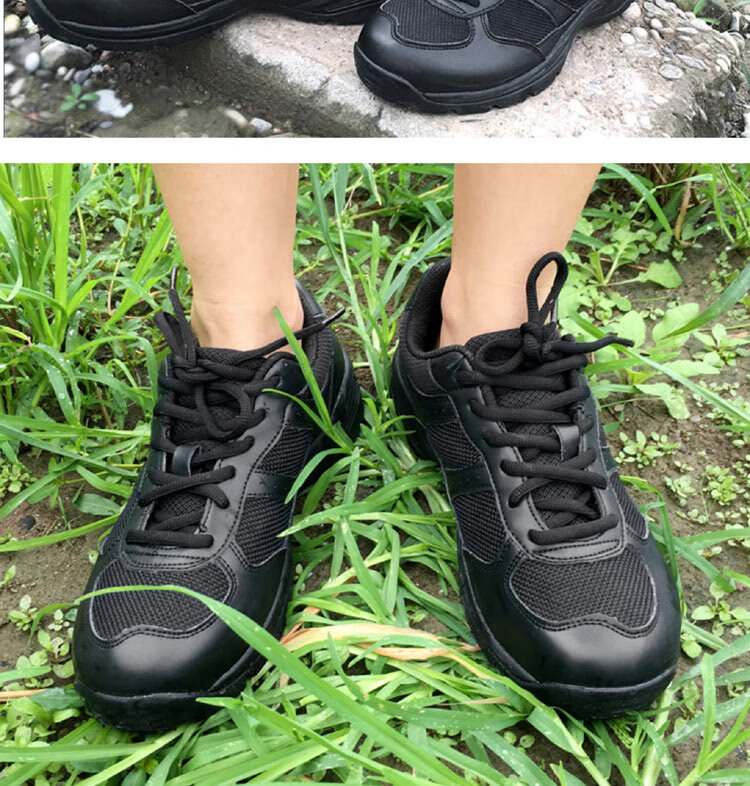 作训鞋际华3539训练鞋黑色跑步鞋男夏季透气作训鞋新式胶鞋户外黑色36