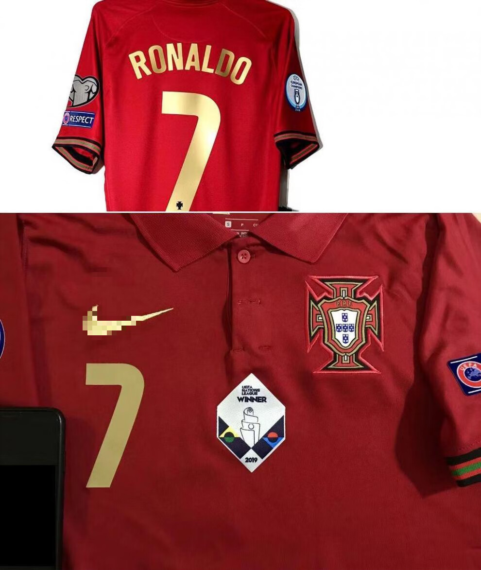 腾讯体育旗舰店同款葡萄牙国家队球衣2021欧洲杯主场客场7号c罗球员版