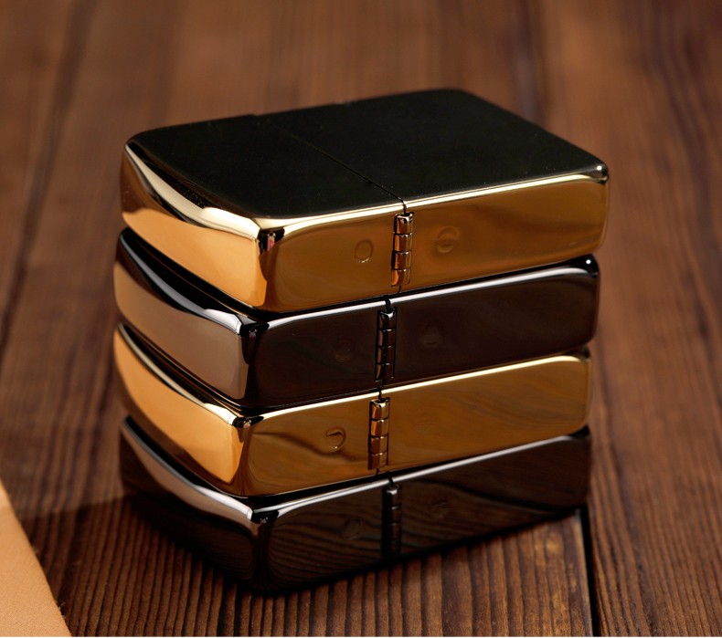 zippo打火机之宝美国原装1941经典复刻黑冰蚀刻镀钛金雅痞煤油防风