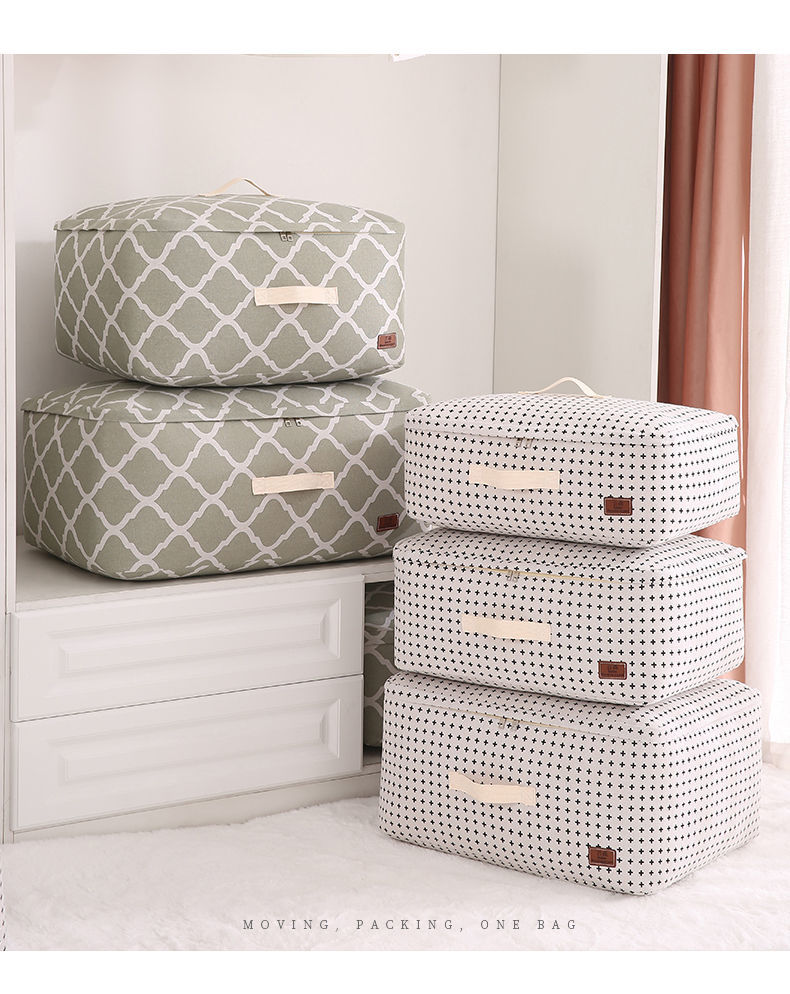 装棉被子的袋子衣服收纳袋大容量家用布艺整理袋打包行李袋帆布包灰